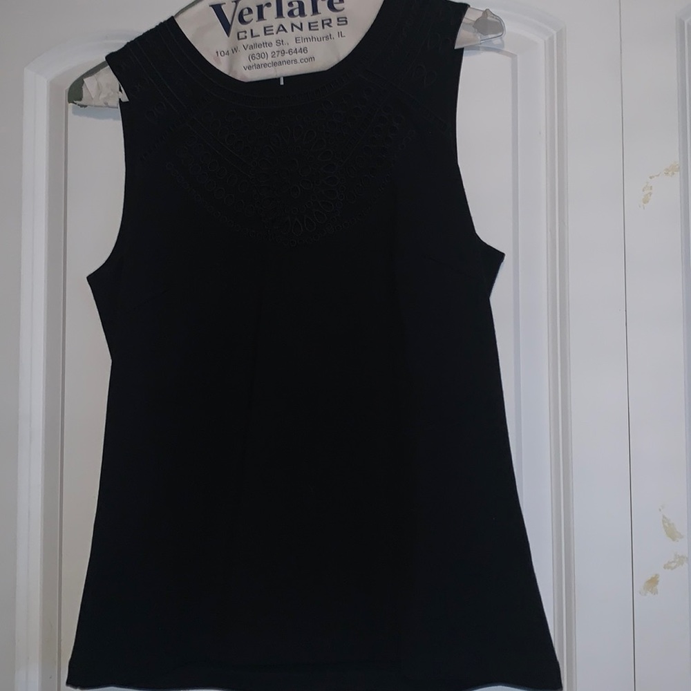 Black sleeveless top